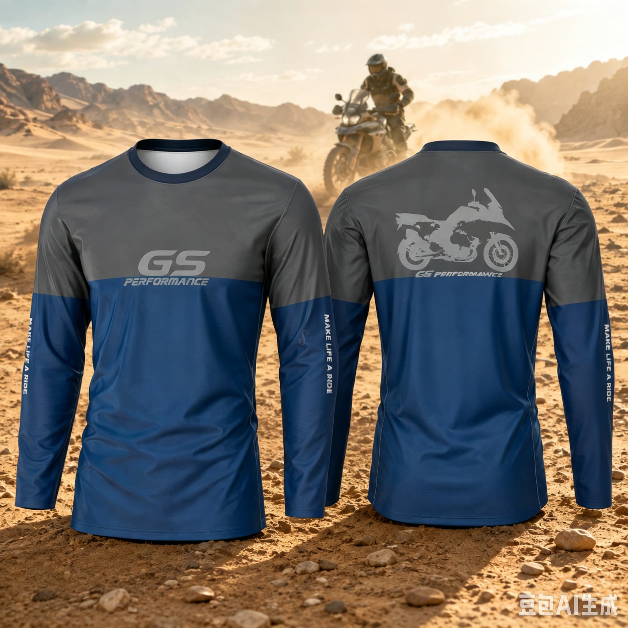 Outdoor Sports Adventure - Maglia a Maniche Lunghe per Moto